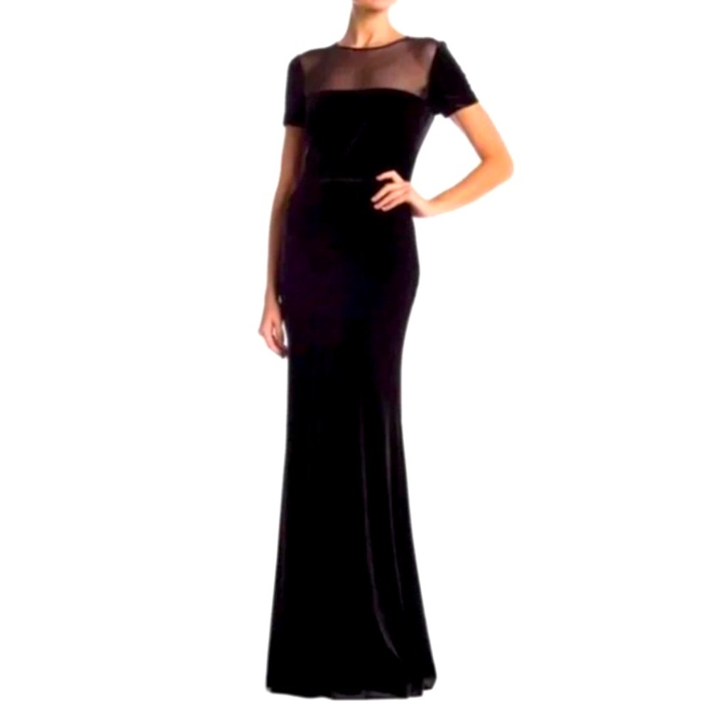 Bhldn Black Velvet Katia Dress